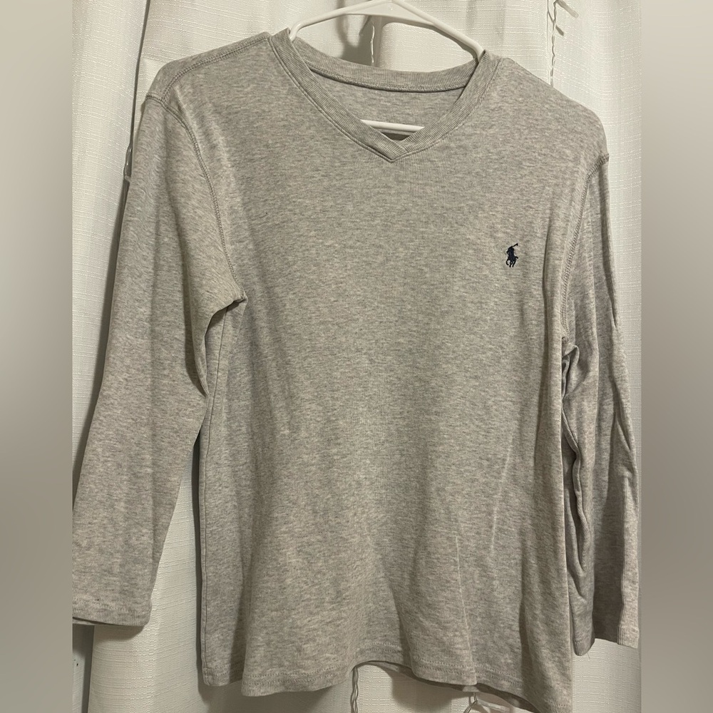 Polo by Ralph Lauren Women’s Gray V-Neck Shirt